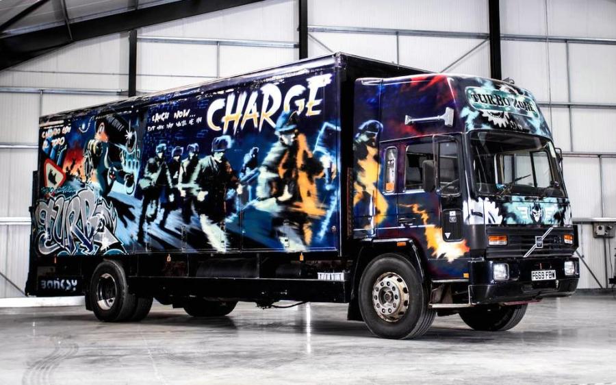 Volvo FL6 Turbo Zone Truck Art Car by Banksy '1988